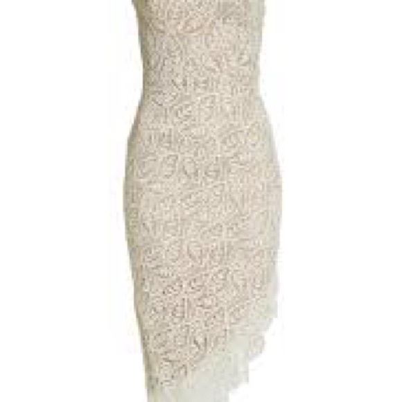 Dress the Population Magnolia One Shoulder Off-White Lace XXL Wedding Bridal EUC - Picture 3 of 15